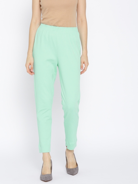 

Biba Women Sea Green Regular Fit Solid Regular Trousers