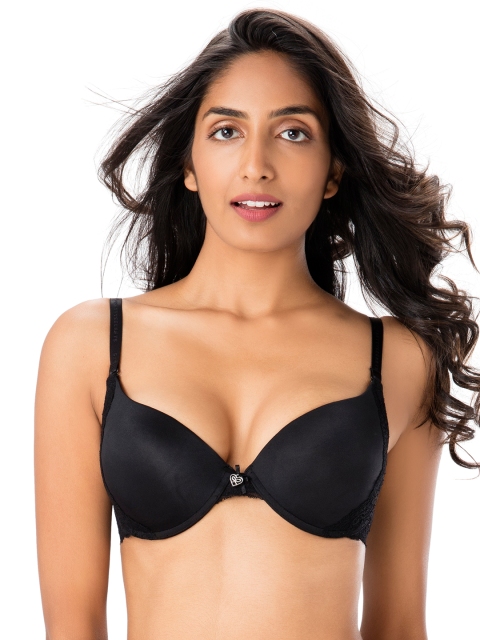 

PrettySecrets Black Solid Underwired Lightly Padded Push-Up Bra B008SS18