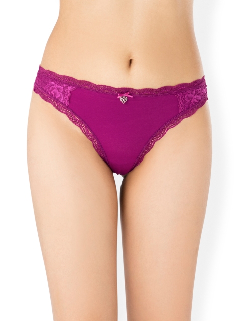 

PrettySecrets Women Purple Lace Thongs P011SS18