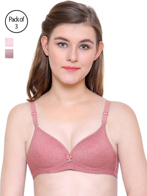 

Friskers Pack of 3 T-Shirt Bra FO-2039-08-10-21, Pink