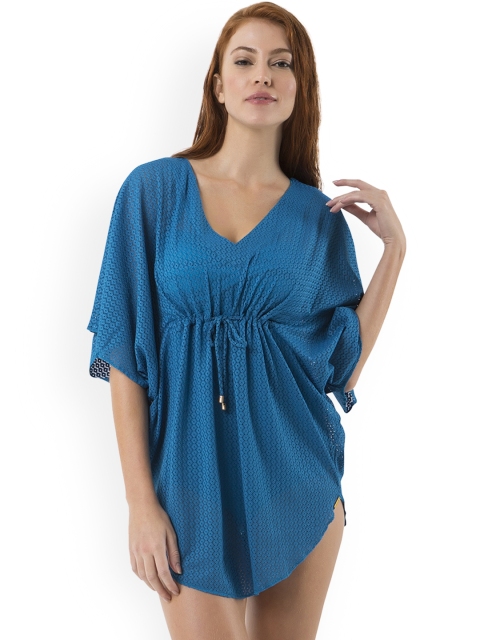 

Amante Women Blue Self-Design Kaftan Cover-Up Dress SWM17608, Navy blue