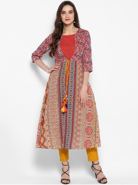

Juniper Women Multicoloured Printed A-Line Kurta, Multi