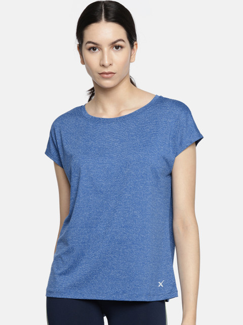 

HRX by Hrithik Roshan Women Blue Solid Round Neck Performance Running T-shirt