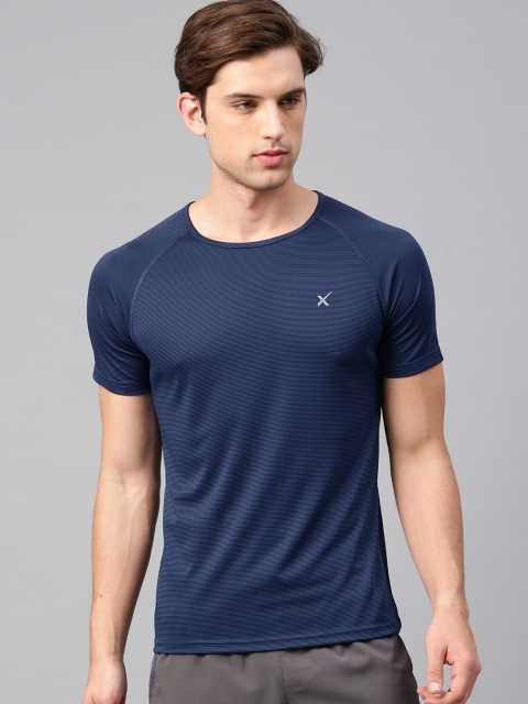 

HRX by Hrithik Roshan Men Navy Blue Solid Performance Training T-shirt