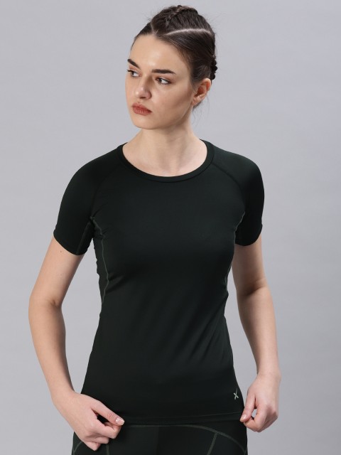 

HRX by Hrithik Roshan Women Black Active Rapid Dry Running T-shirt