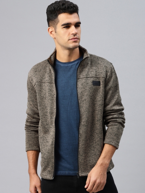 

HRX by Hrithik Roshan Men Brown Self Design Sweatshirt