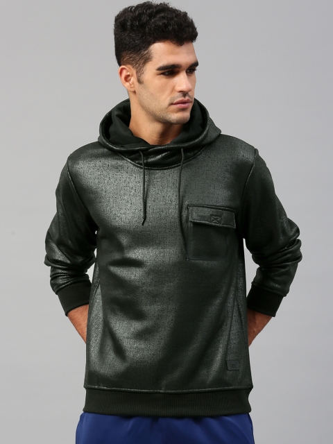 

HRX by Hrithik Roshan Men Black Solid Hooded Sweatshirt