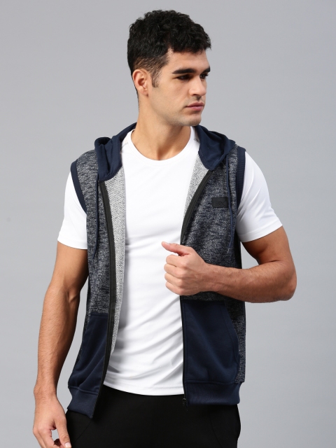 

HRX by Hrithik Roshan Men Navy Blue Solid Hooded Sweatshirt