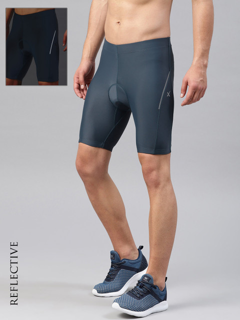 

HRX Active by Hrithik Roshan Men Navy Blue Cycling Shorts, Teal