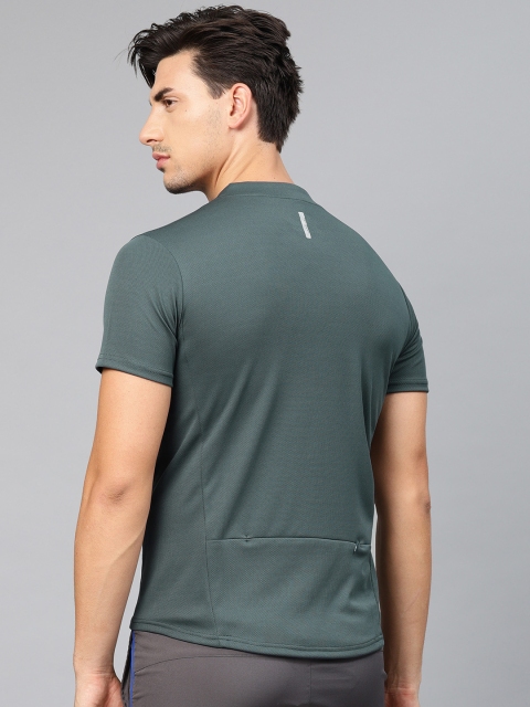 

HRX by Hrithik Roshan Men Blue Half Zipper Rapid Dry Cycling T-shirt