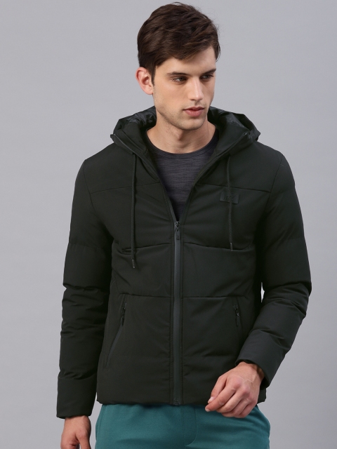 

HRX by Hrithik Roshan Men Black Solid Active Padded Hooded Jacket