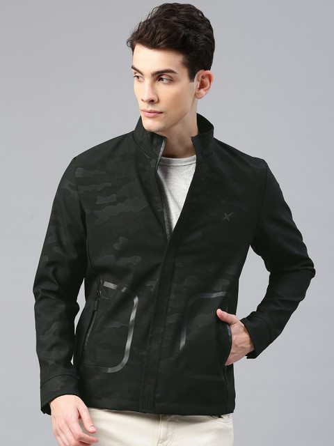 

HRX by Hrithik Roshan Men Black Printed Running Jacket