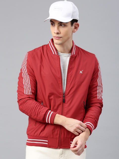 

HRX by Hrithik Roshan Men Red Solid Athleisure Varsity Jacket