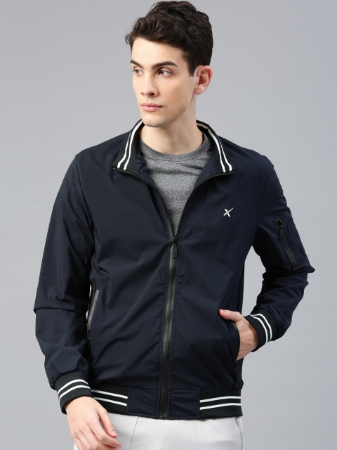 

HRX by Hrithik Roshan Men Navy Solid Bomber, Navy blue