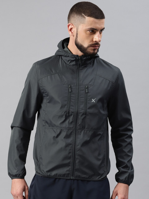 

HRX by Hrithik Roshan Men Grey Active Solid Sporty Jacket