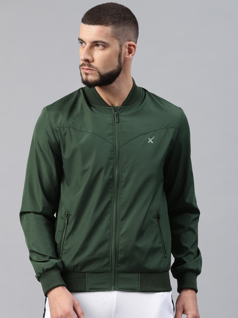 

HRX by Hrithik Roshan Men Olive Green Solid Bomber