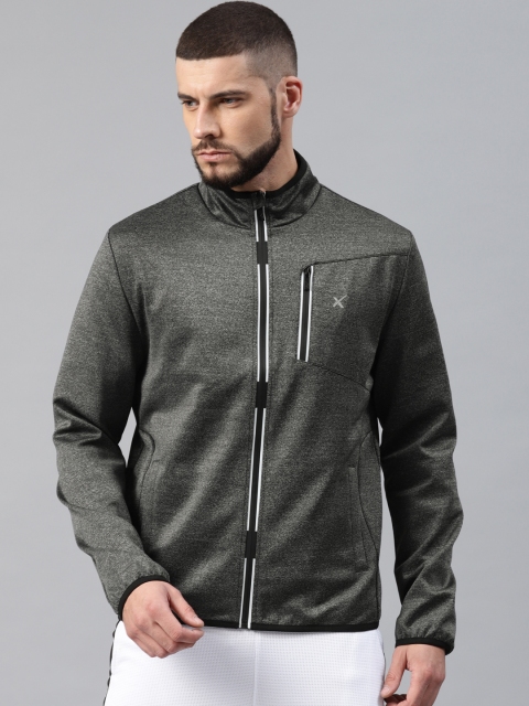 

HRX by Hrithik Roshan Men Grey Melange Solid Running Jacket