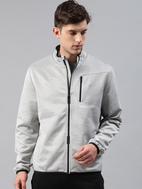

HRX by Hrithik Roshan Men Grey Melange Solid Running Jacket
