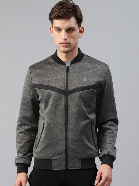 

HRX by Hrithik Roshan Men Charcoal Grey Solid Athleisure Jacket