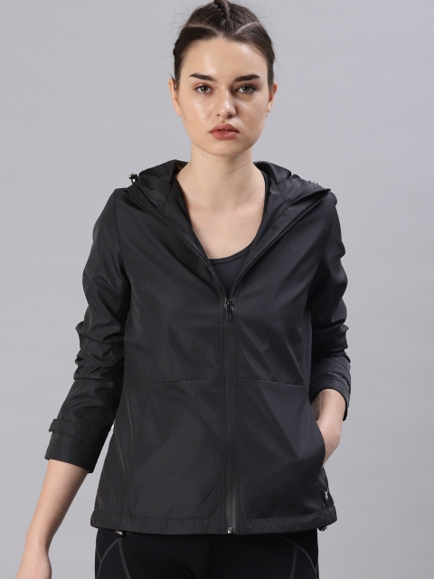 

HRX by Hrithik Roshan Women Black Active Solid Sporty Jacket