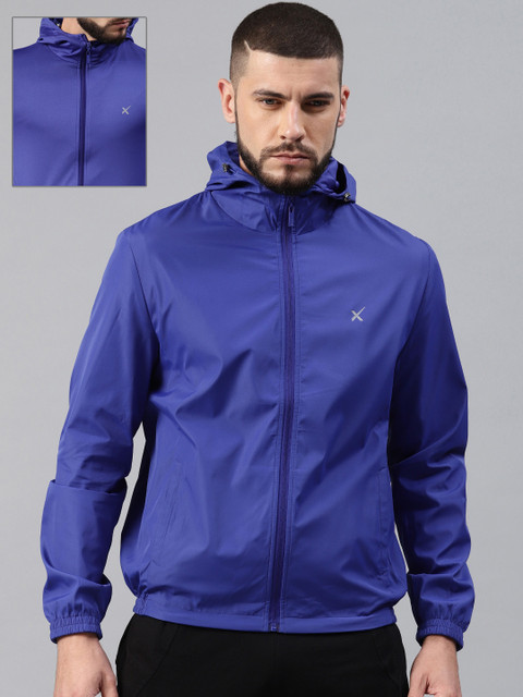 

HRX by Hrithik Roshan Men Blue Solid Reversible Sporty Jacket