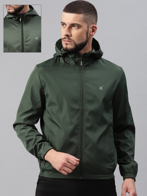 

HRX by Hrithik Roshan Men Olive Green Active Solid Reversible Sporty Jacket