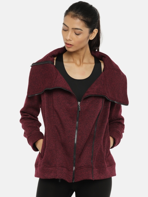 

HRX by Hrithik Roshan Women Maroon Solid Sporty Jacket