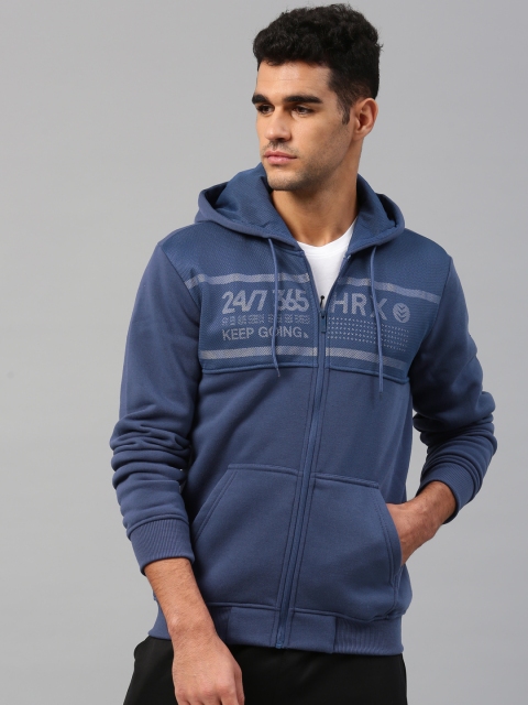 

HRX by Hrithik Roshan Men Blue Printed Sweatshirt