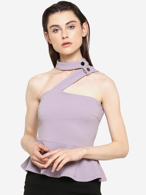

Kazo Women Mauve Solid Peplum Top