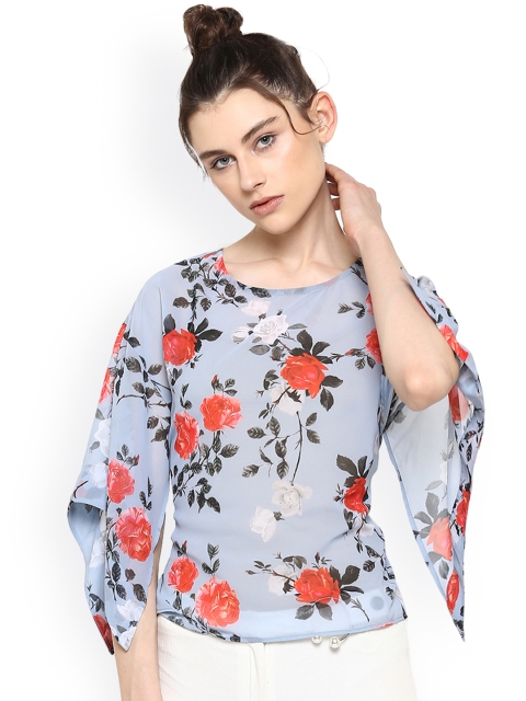 

Kazo Women Blue Printed Top