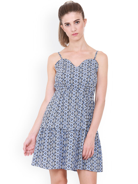 

Heather Hues Women Multicoloured Printed Drop-Waist Dress, Multi