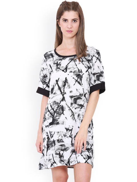 

Heather Hues Women Black Printed A-Line Dress