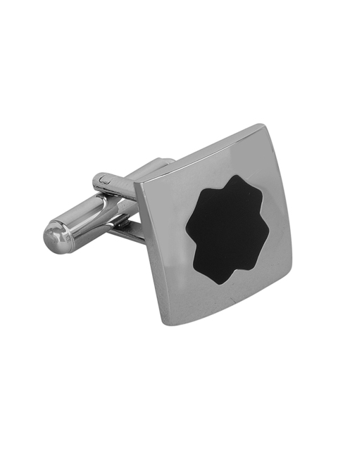

JEWEL JUNCTION Silver-Toned Geometric Cufflinks