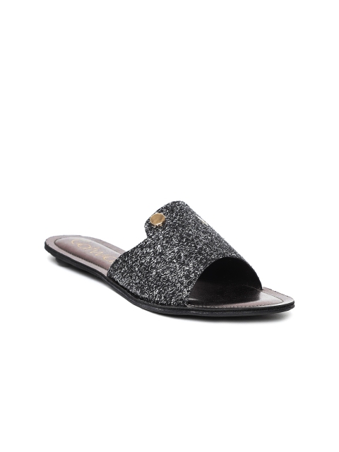 

Catwalk Women Gunmetal-Toned Embellished Open Toe Flats, Metallic