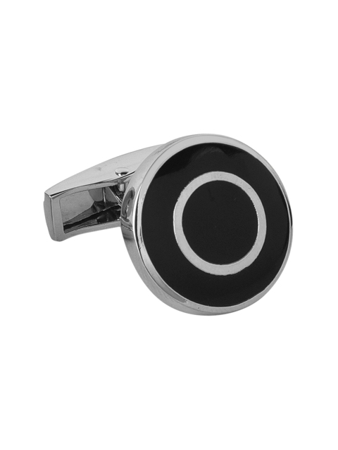 

JEWEL JUNCTION Silver-Toned Geometric Cufflinks