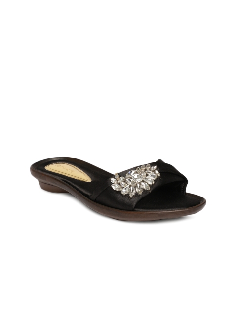

Catwalk Women Black Embellished Synthetic Open Toe Flats