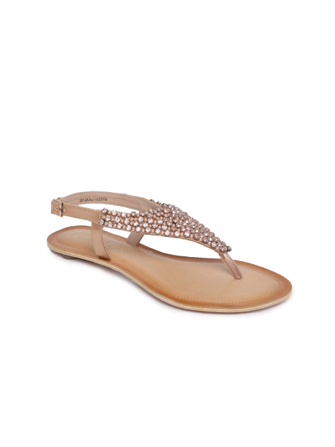 

Catwalk Women Rose Gold Embellished T-Strap Flats