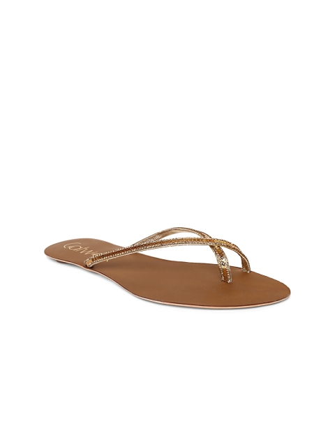 

Catwalk Women Gold-Toned Sequinned One Toe Flats