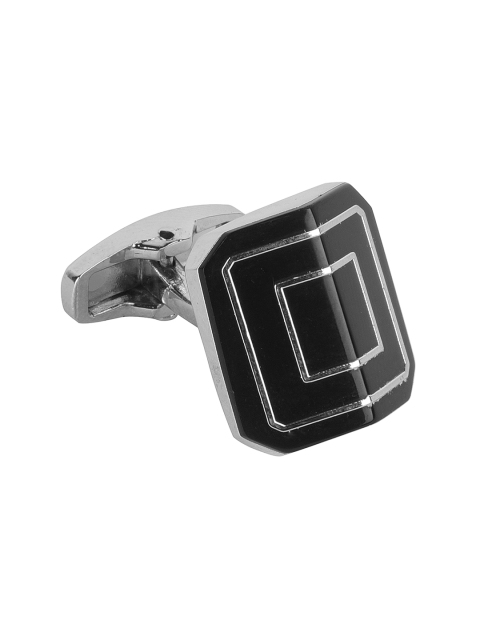 

JEWEL JUNCTION Silver-Toned Contemporary Cufflinks