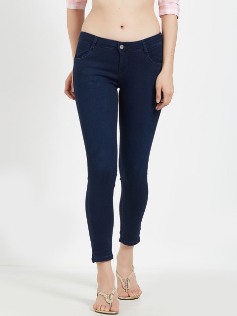

Kraus Jeans Women K4032 Blue Super Skinny Fit Mid-Rise Clean Look Jeans