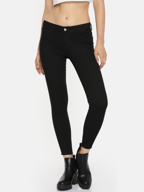 

Kraus Jeans Women K4032 Black Super Skinny Fit Mid-Rise Clean Look Stretchable Jeans