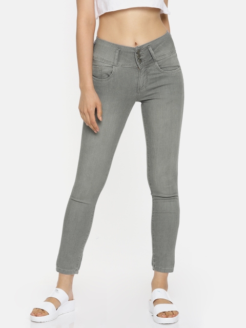 

Kraus Jeans Women K4014 Grey Skinny Fit High-Rise Clean Look Stretchable Jeans
