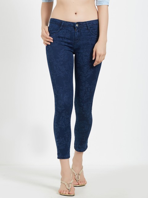 

Kraus Jeans Women K3024 Blue Skinny Fit Mid-Rise Clean Look Jeans