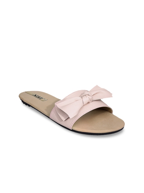 

GNIST Women Pink Solid Synthetic Mules