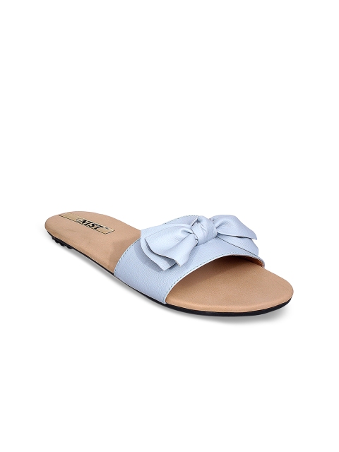 

GNIST Women Blue Solid Synthetic Mules