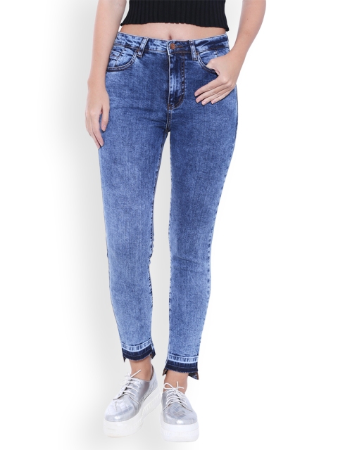 

TARAMA Women Blue Skinny Fit High-Rise Clean Look Stretchable Jeans