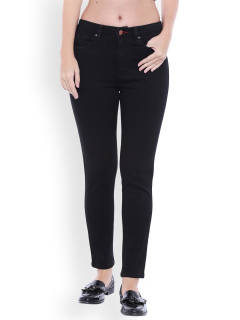 

TARAMA Women Black Skinny Fit Mid-Rise Clean Look Stretchable Jeans