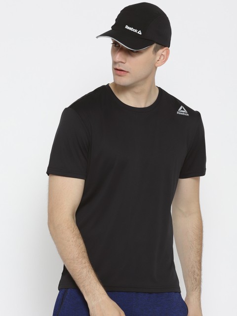 

Reebok Men Black Run SS Round Neck T-shirt