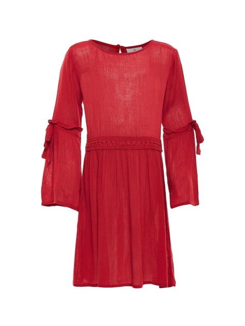 

Oxolloxo Girls Red Solid A-Line Dress