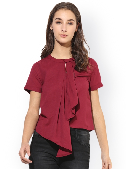 

Heather Hues Women Maroon Solid Top
